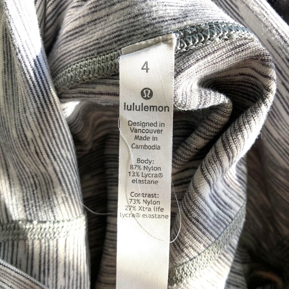 Lululemon Wunder Under Crop II *Scallop 23" Special Ed. Grey Silver Mesh Space 4 - Picture 13 of 15